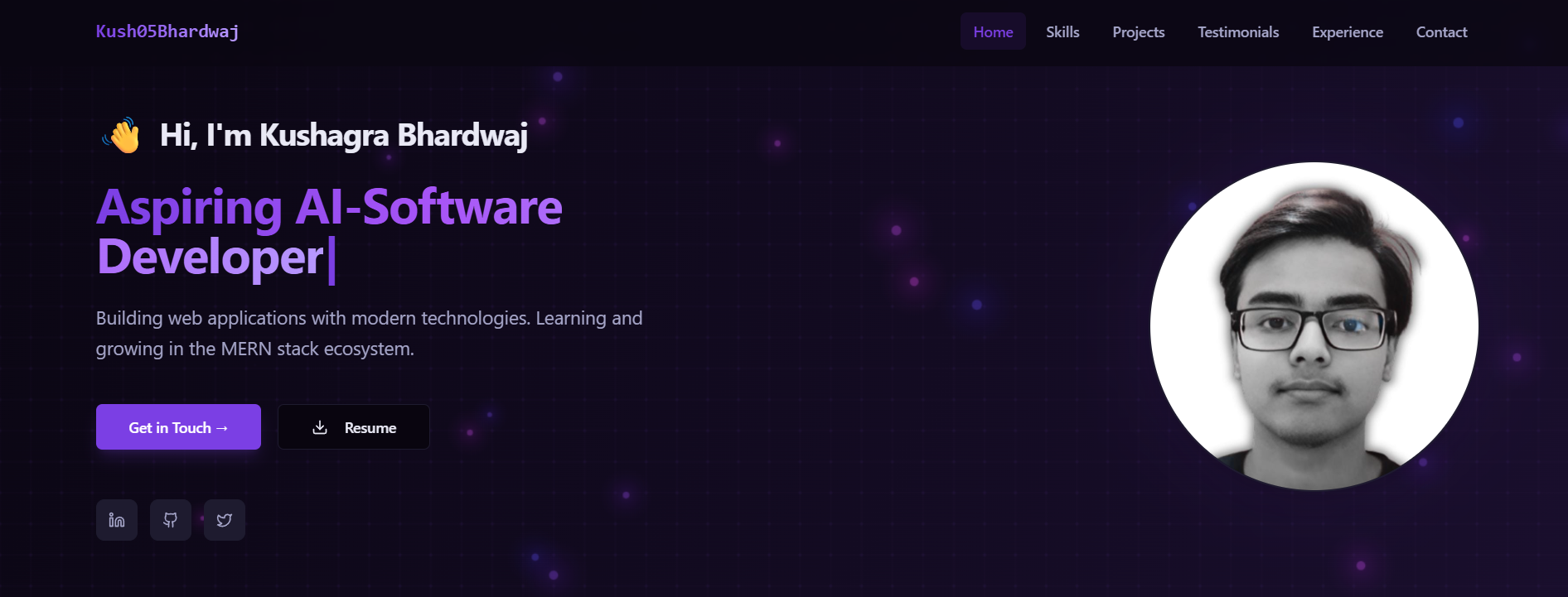 Personal Portfolio preview